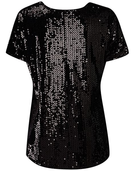 Black Sequined cotton shirt 